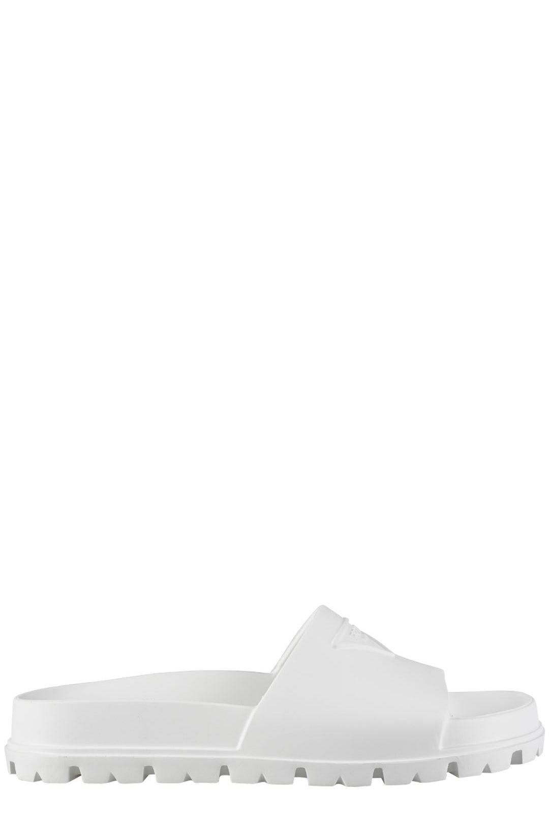 Prada Logo Embossed Sandals
