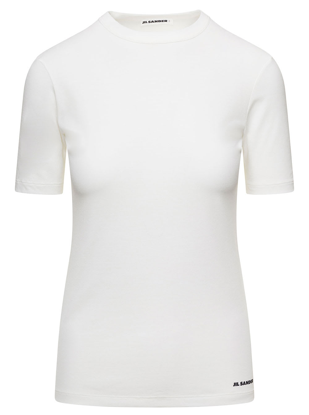 Jil Sander debossed-logo short-sleeve top - White