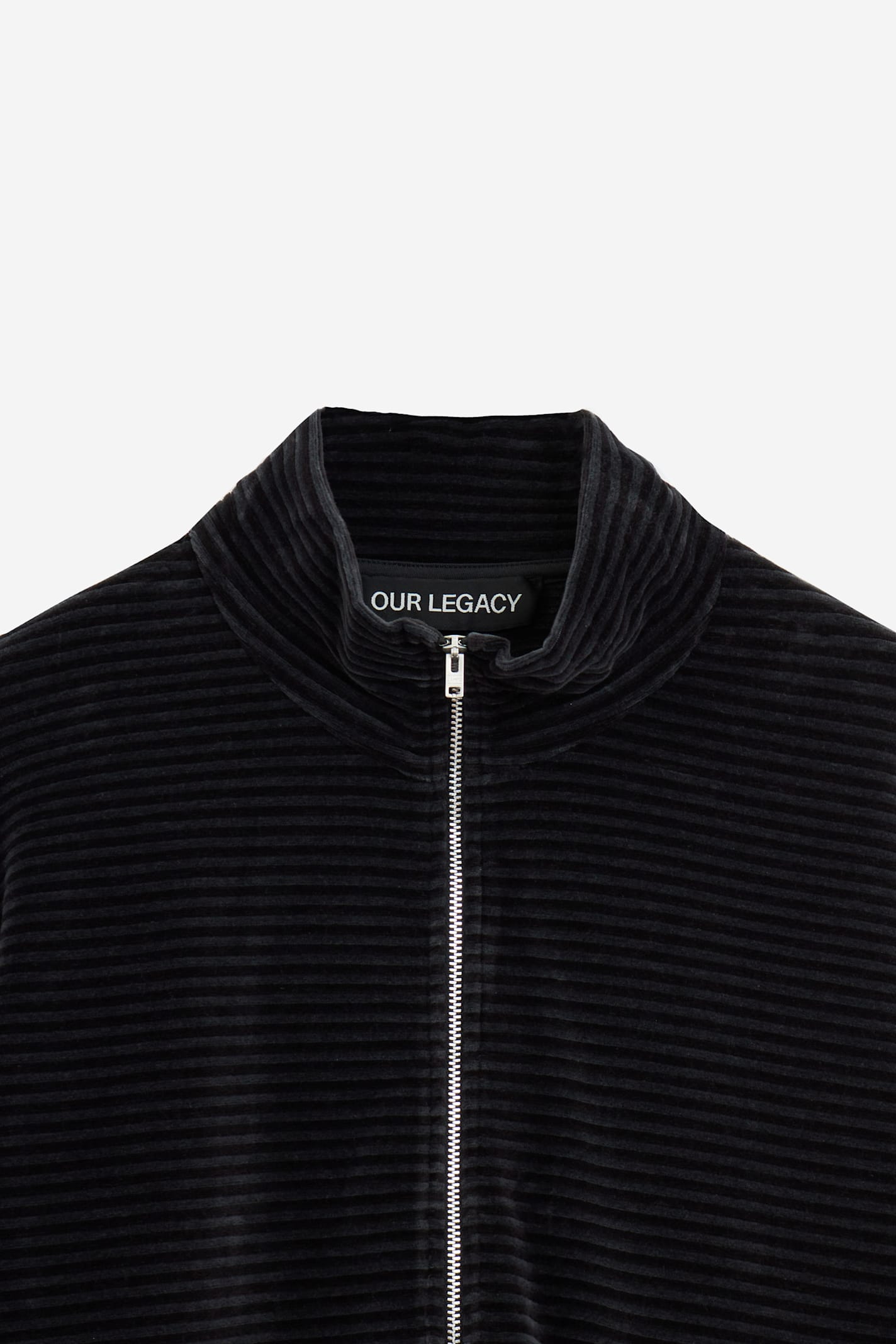 Our Legacy Shrunken Fullzip Polo In Black