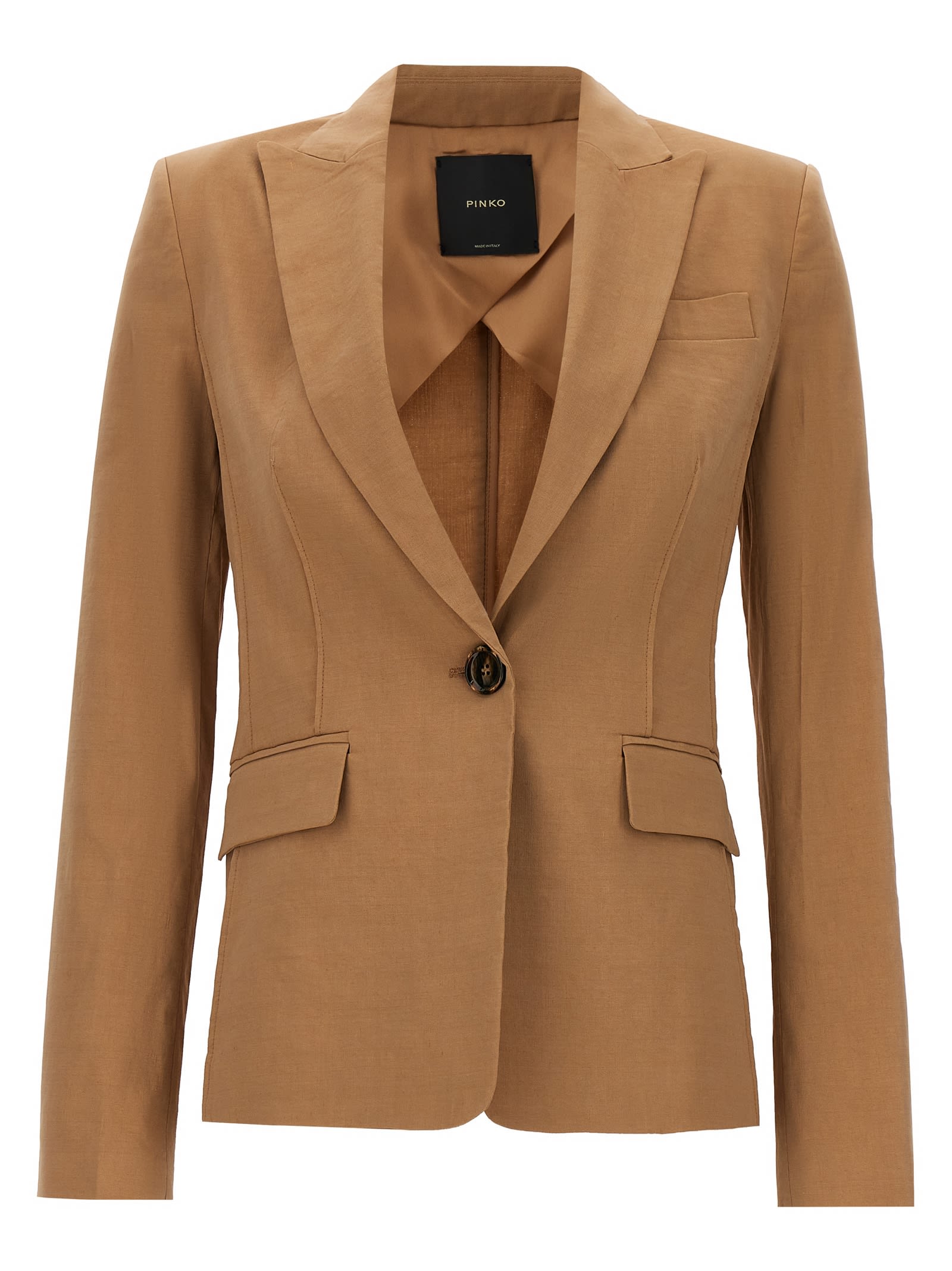 Shop Pinko Ghera Blazer In Brown