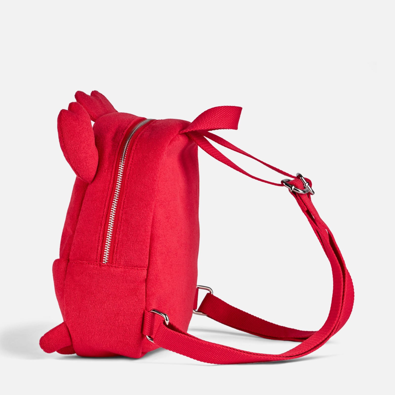 Shop Mc2 Saint Barth Terry Padded Backpack With Crab Shape In Red