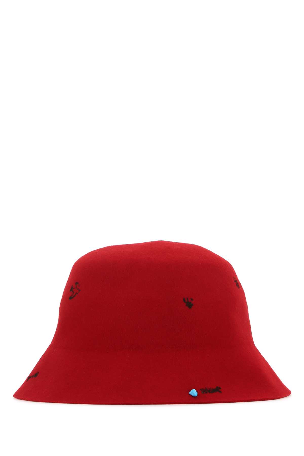 Red Felt Freya Bucket Hat