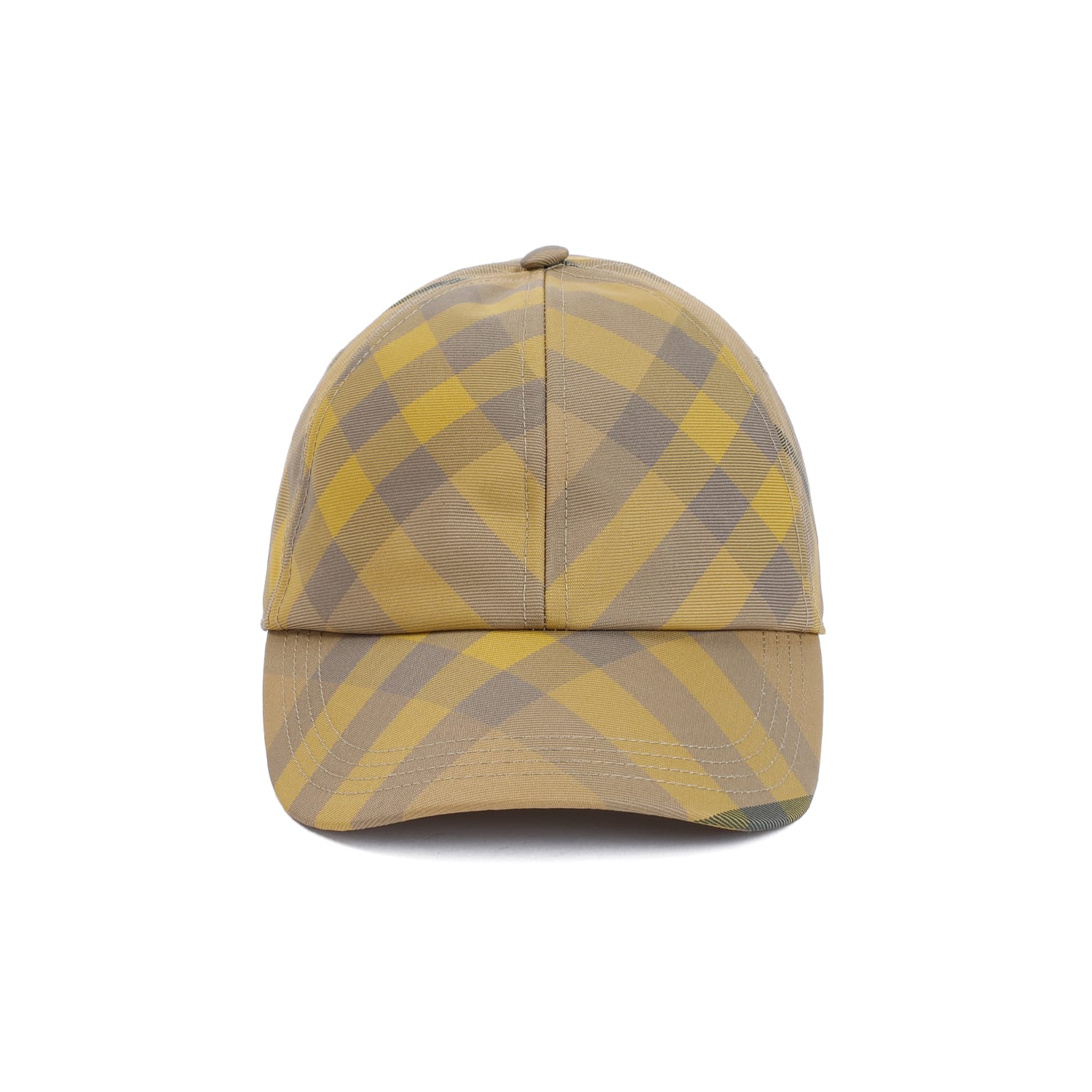 Shop Burberry Check-pattern Baseball Cap In Cedar