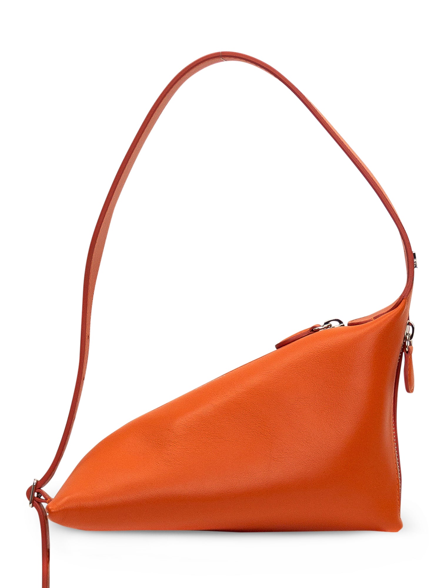 Courreges The One Leather Shoulder Bag in Red