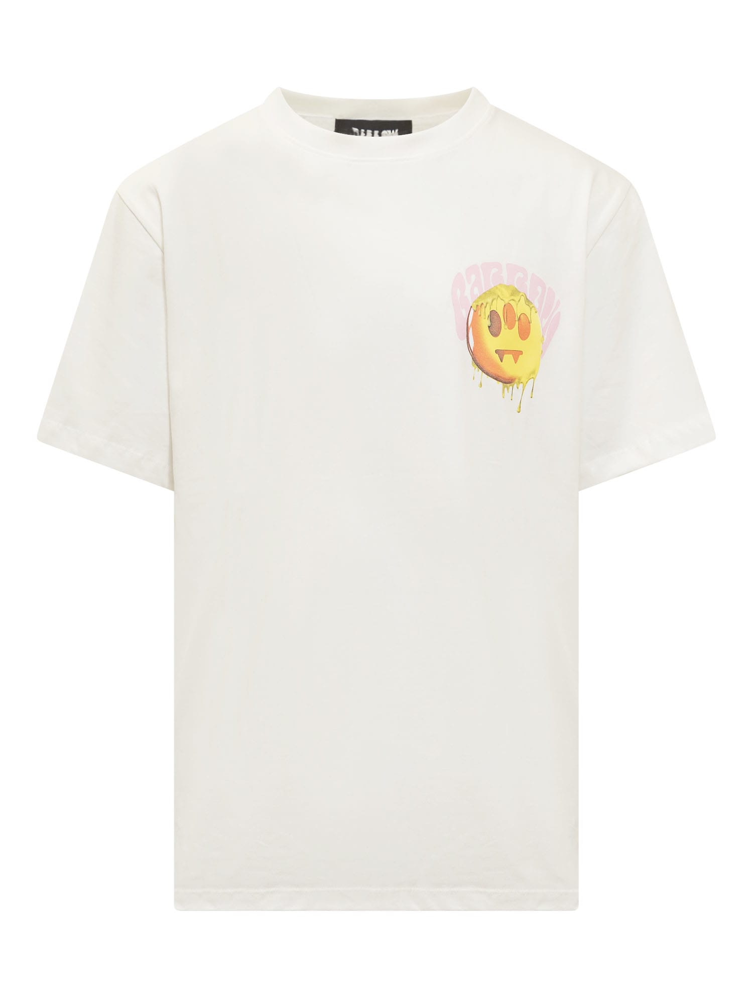 Barrow T-shirt With Logo In Bianco