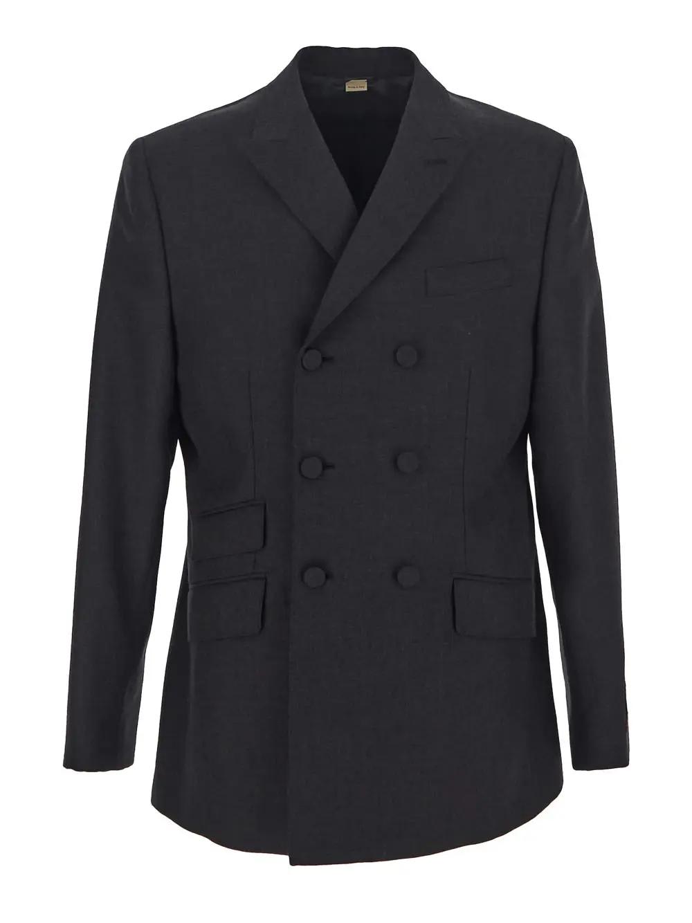 Double-breasted Wool Twill Jacket