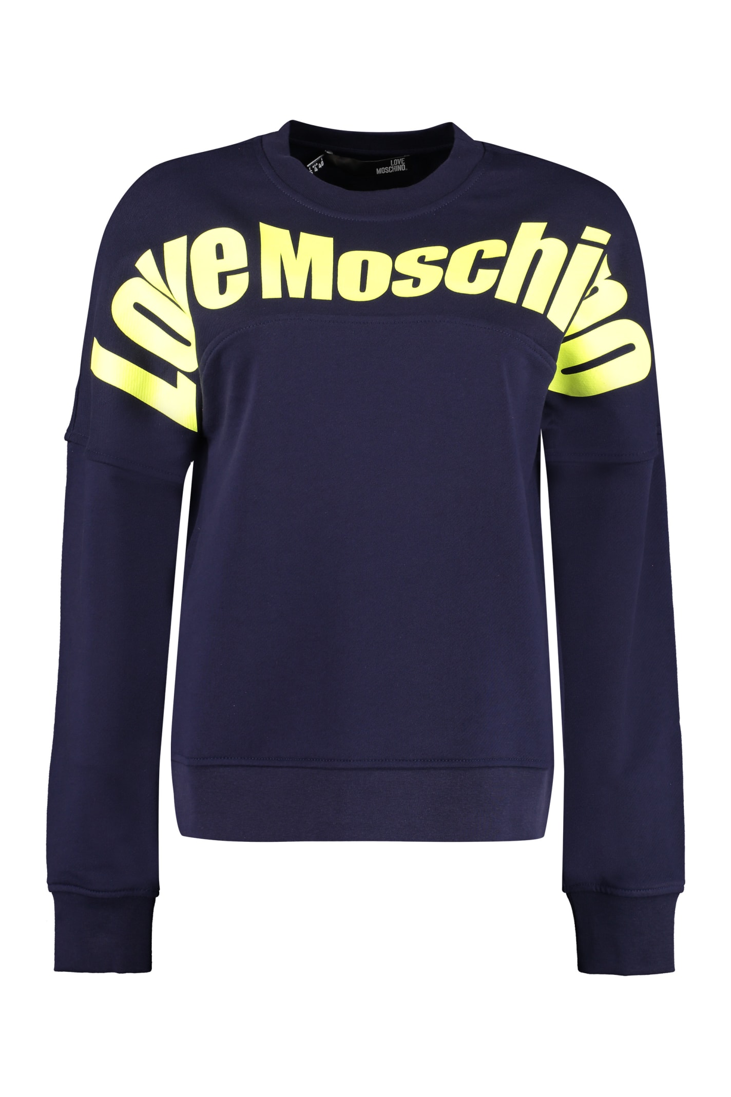 Love Moschino Logo Detail Cotton Sweatshirt