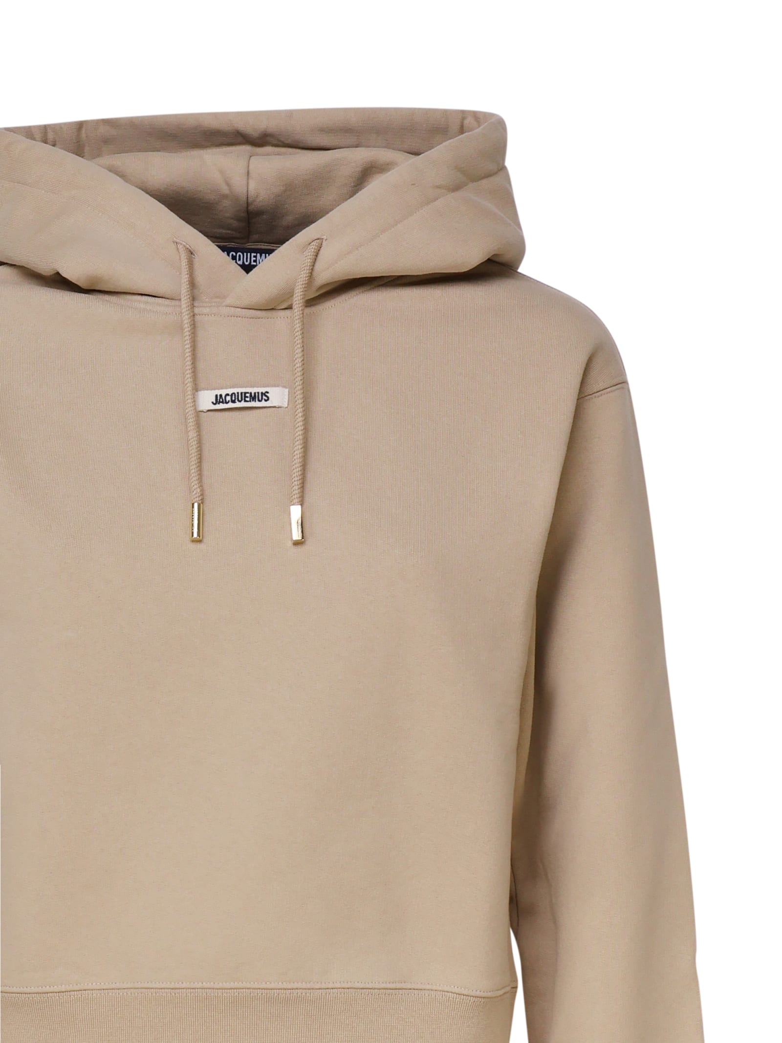 Shop Jacquemus Cotton Sweatshirt In Beige