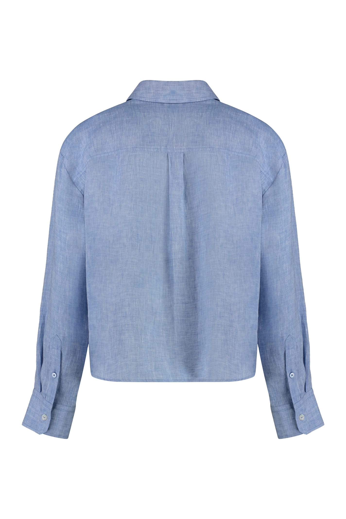 Shop Weekend Max Mara Eureka Linen Shirt In Azzurro