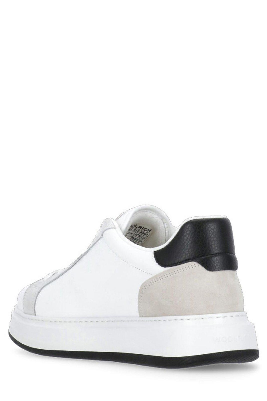 Shop Woolrich Arrow Lace-up Sneakers In Bianco Bianco