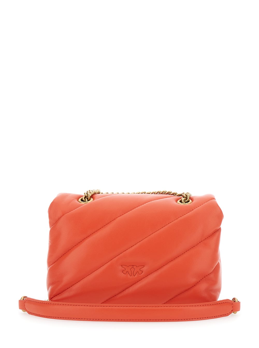 Pinko Love Puff Mini Cl Sheep Nappa In Red