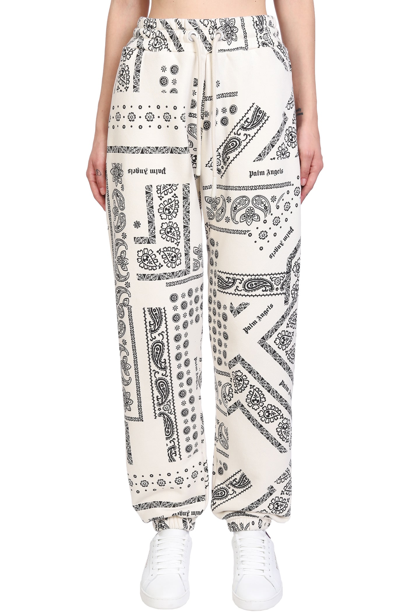Palm Angels Pants In White Cotton