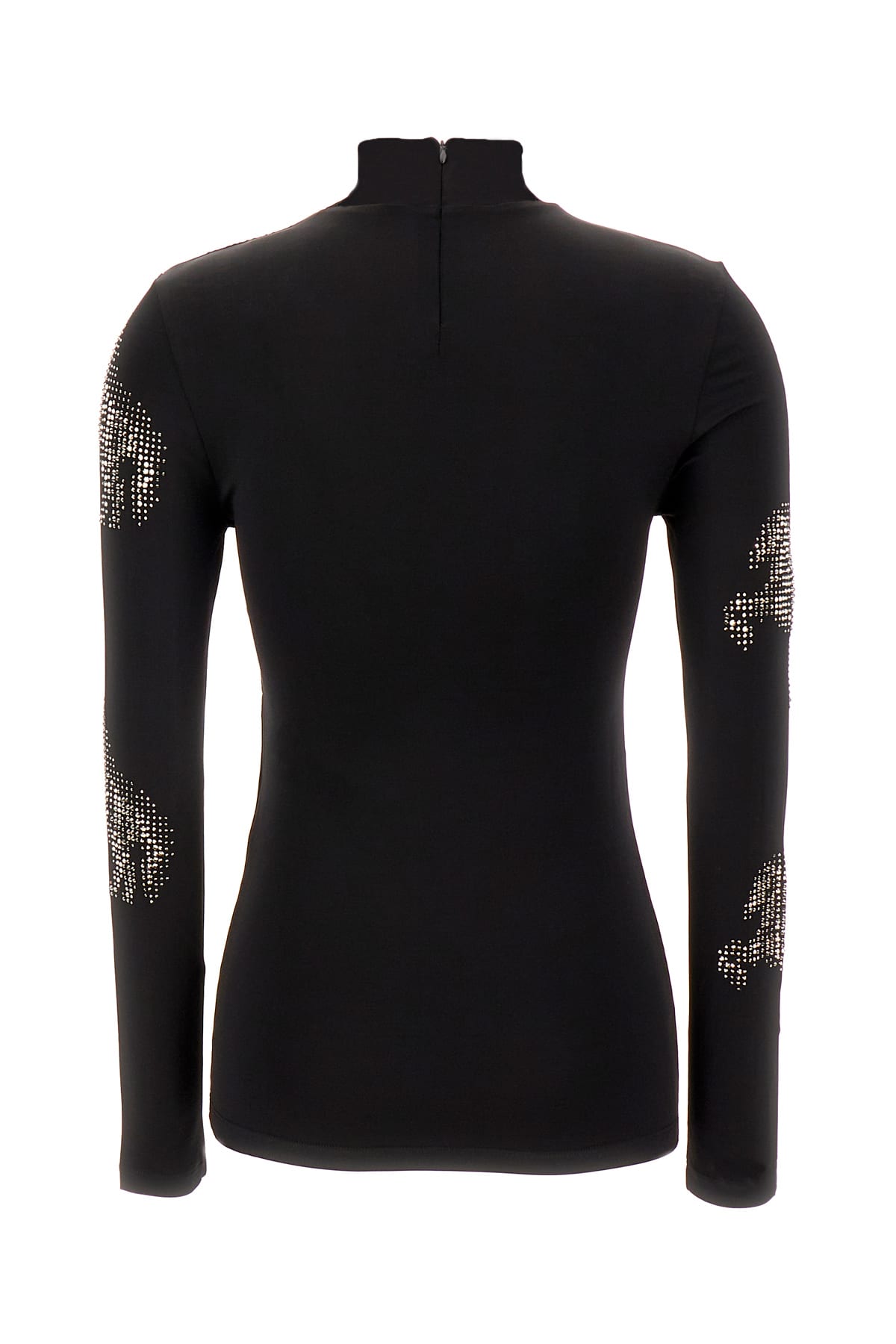 Shop Stella Mccartney Black Stretch Viscose Top In 1000