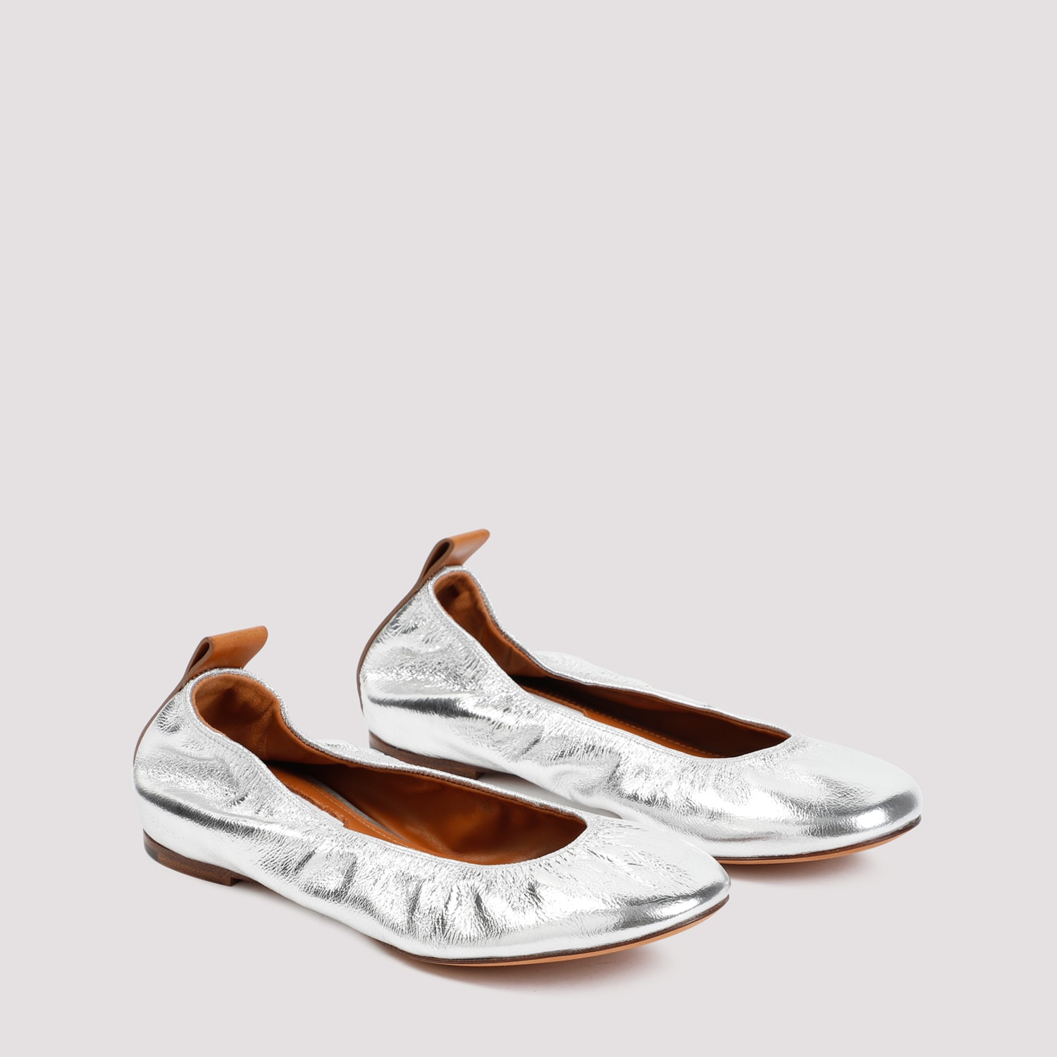 Shop Lanvin Ballerina In Silver