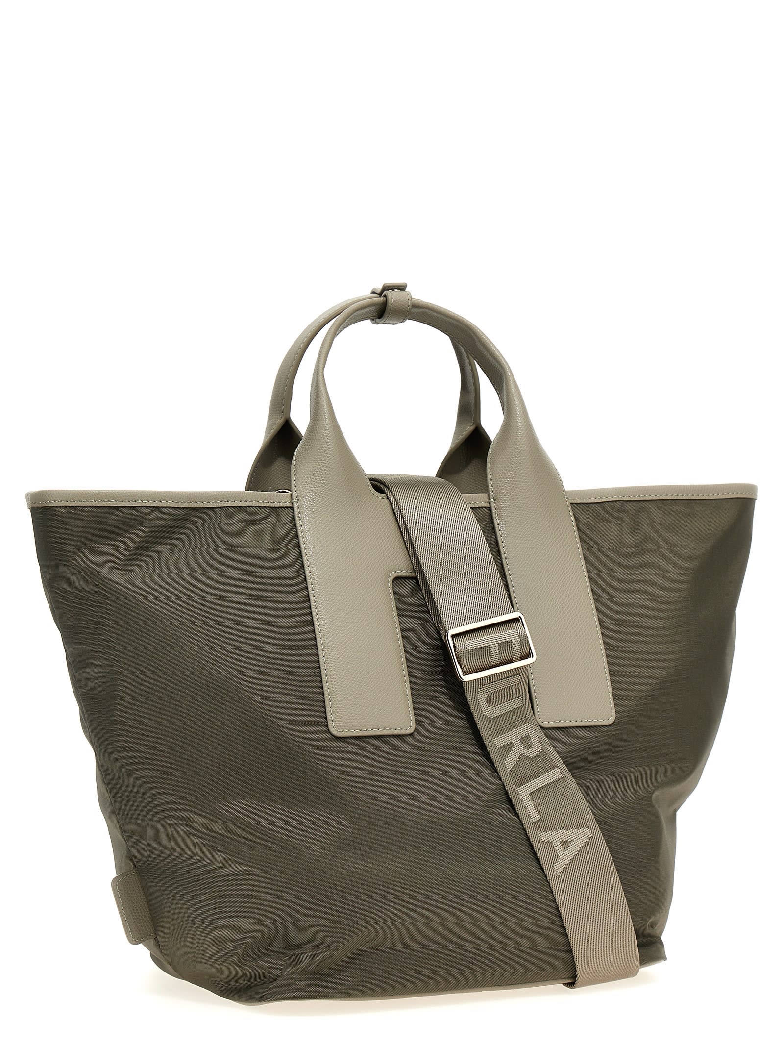 Shop Furla Piuma L Shopping Bag In Gray