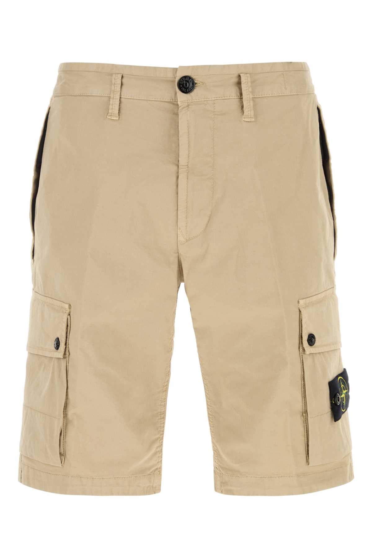 Sand Stretch Cotton Bermuda Shorts