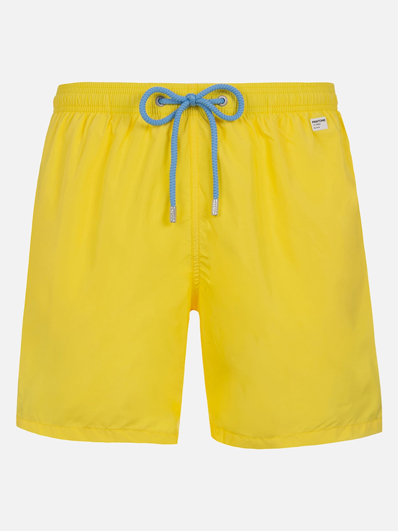 Shop Mc2 Saint Barth Man Lightweight Fabric Light Yellow Swim-shorts Lighting Pantone Pantone Special Edition