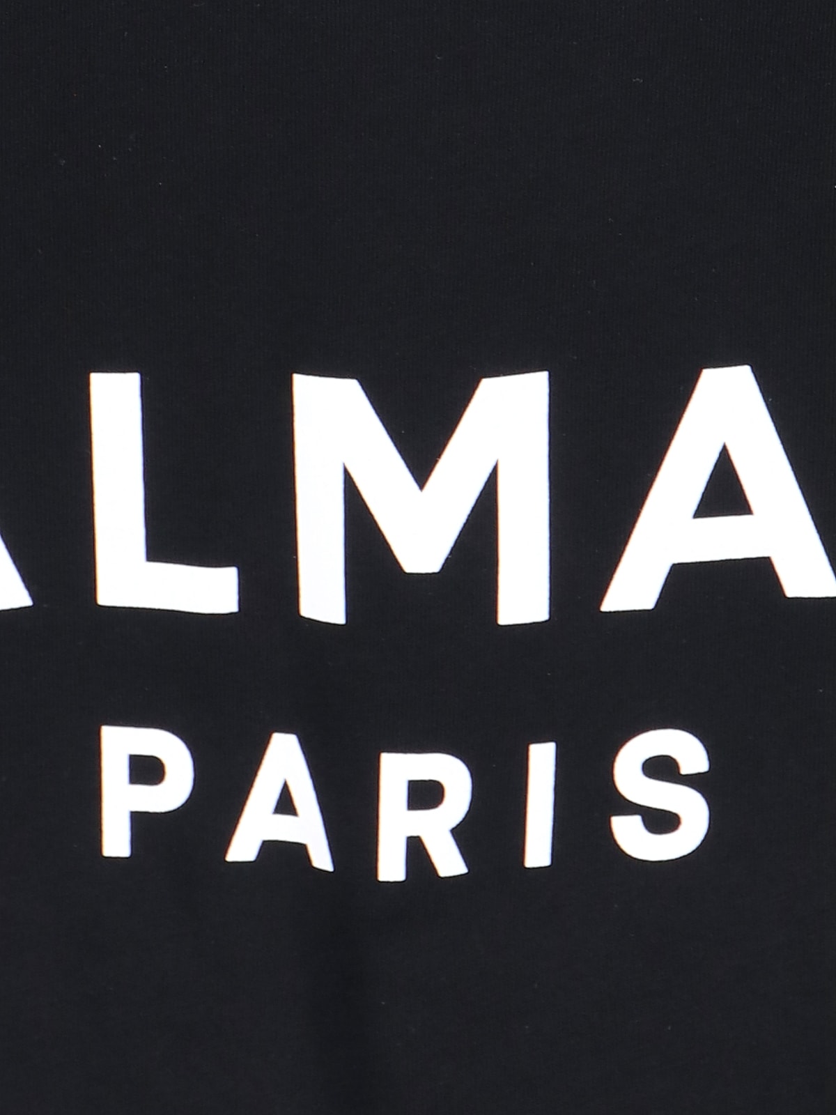 Shop Balmain Logo Crop T-shirt In Black