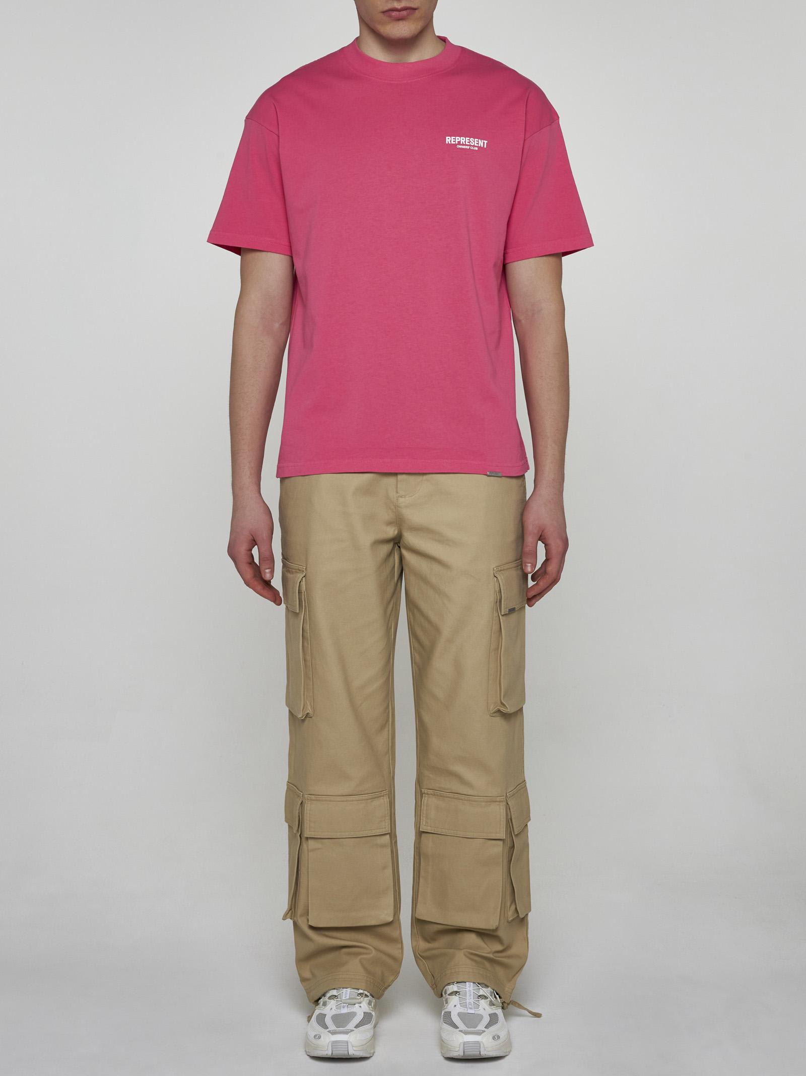 Shop Represent Logo Round Neck T-shirt In Bubblegum Pink