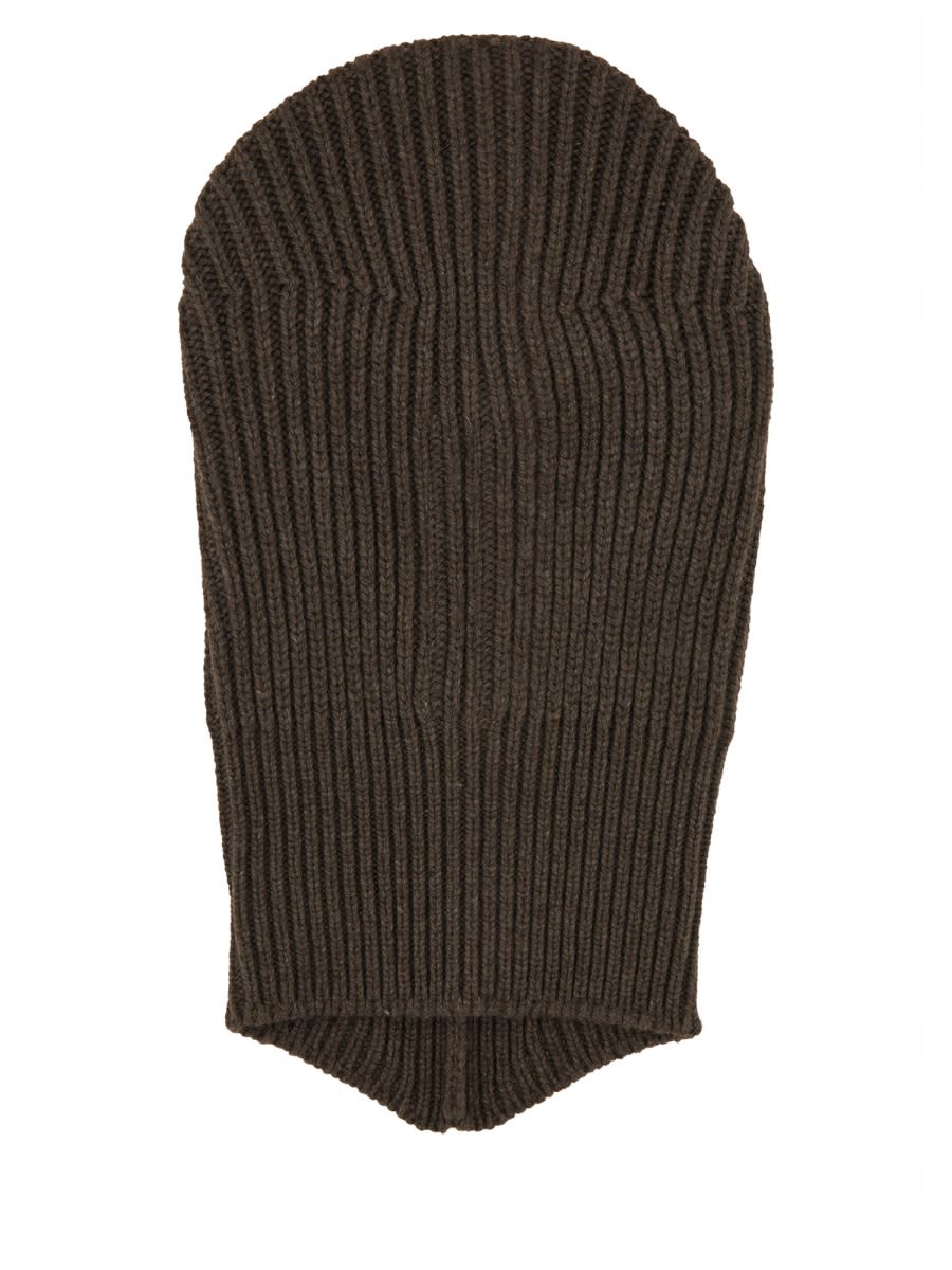 Shop Rick Owens Knitted Balaclava In Grey