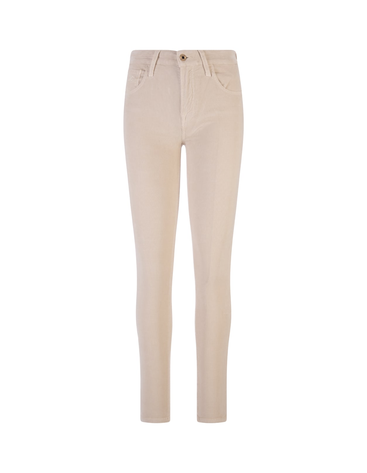 Jacob Cohen Kimberly Skinny Fit Jeans In Beige Corduroy