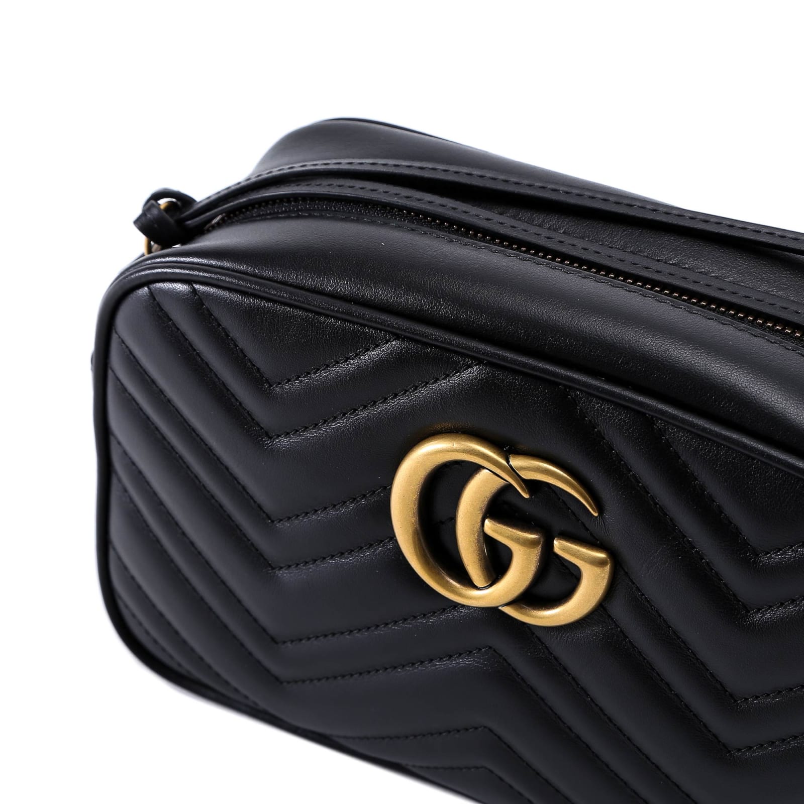 Shop Gucci Gg Marmont Shoulder Bag In Nero