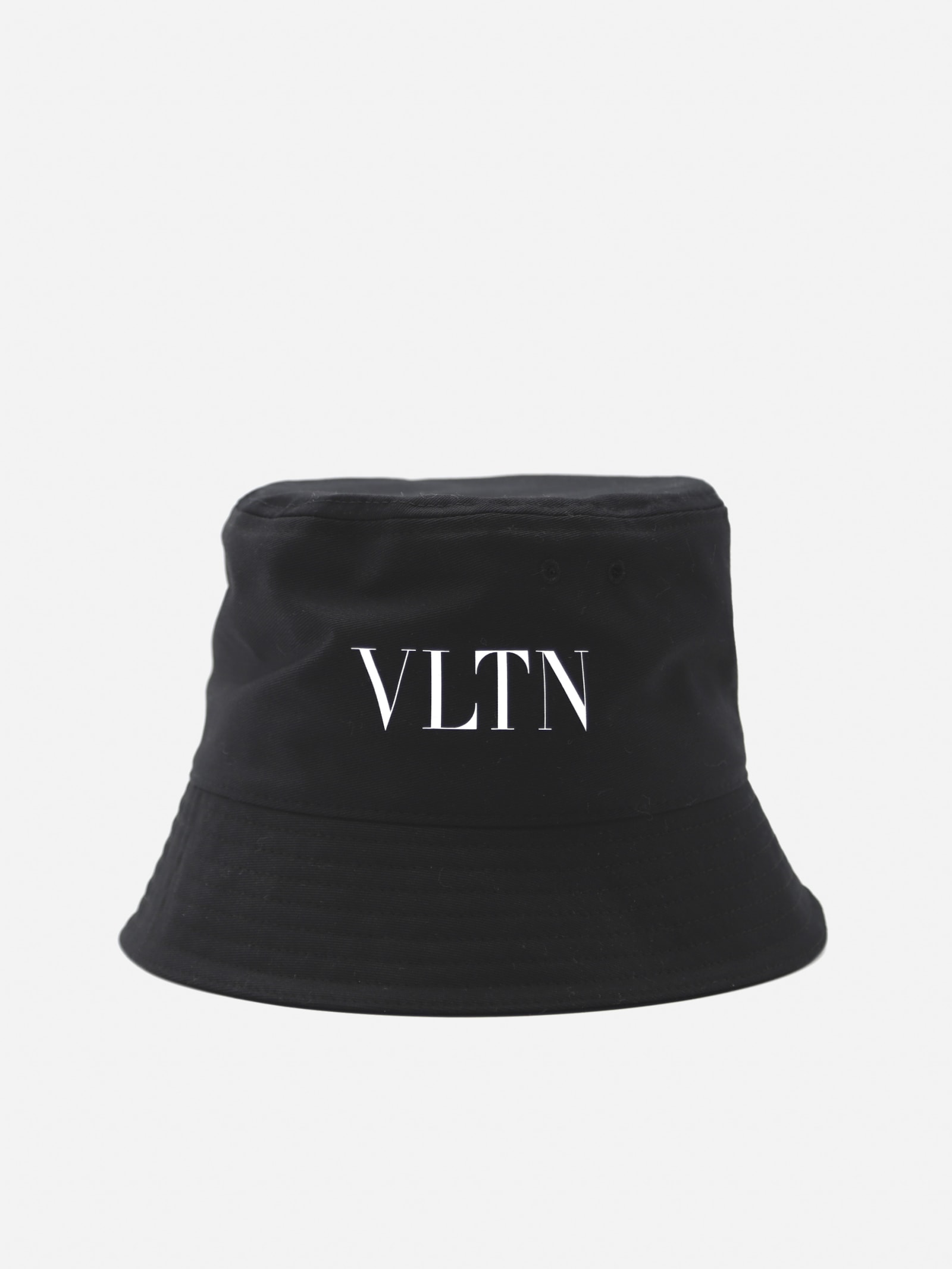 Valentino Garavani Bucket Hat In Cotton With Vltn Print