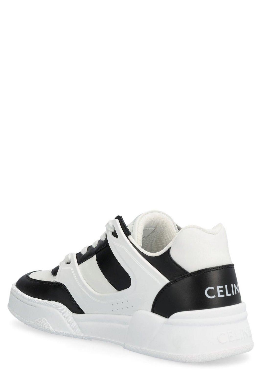 Shop Celine Ct-07 Low-top Sneakers In Optic White