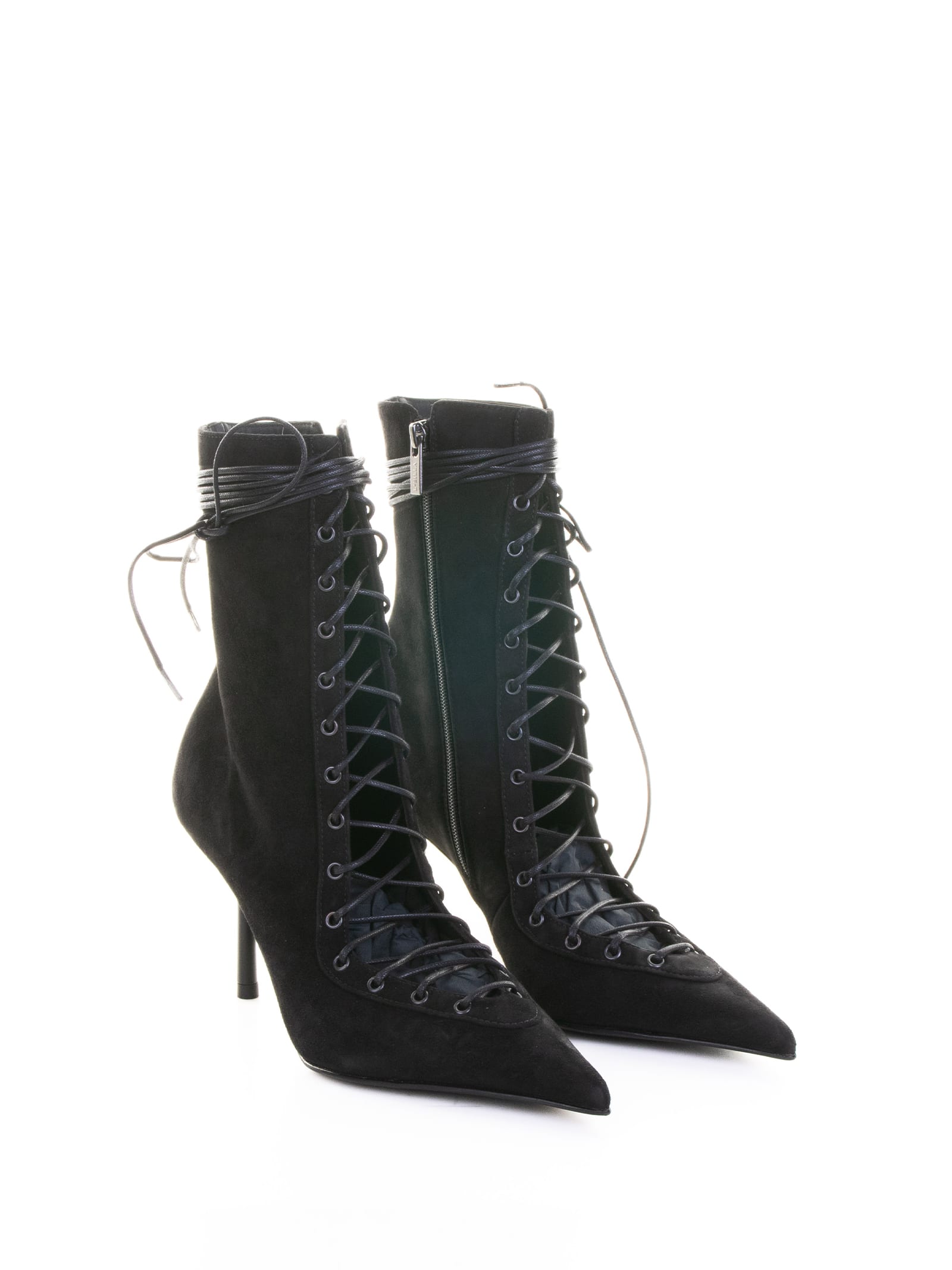 Le Silla Colette High Heels Ankle Boots In Black Leather In Black