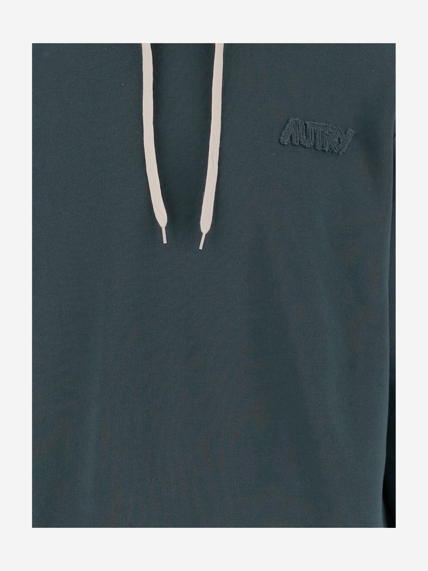 Autry Relaxed Fit Hoodie With Embroidered Logo And Classic Kangaroo Pocket In Green