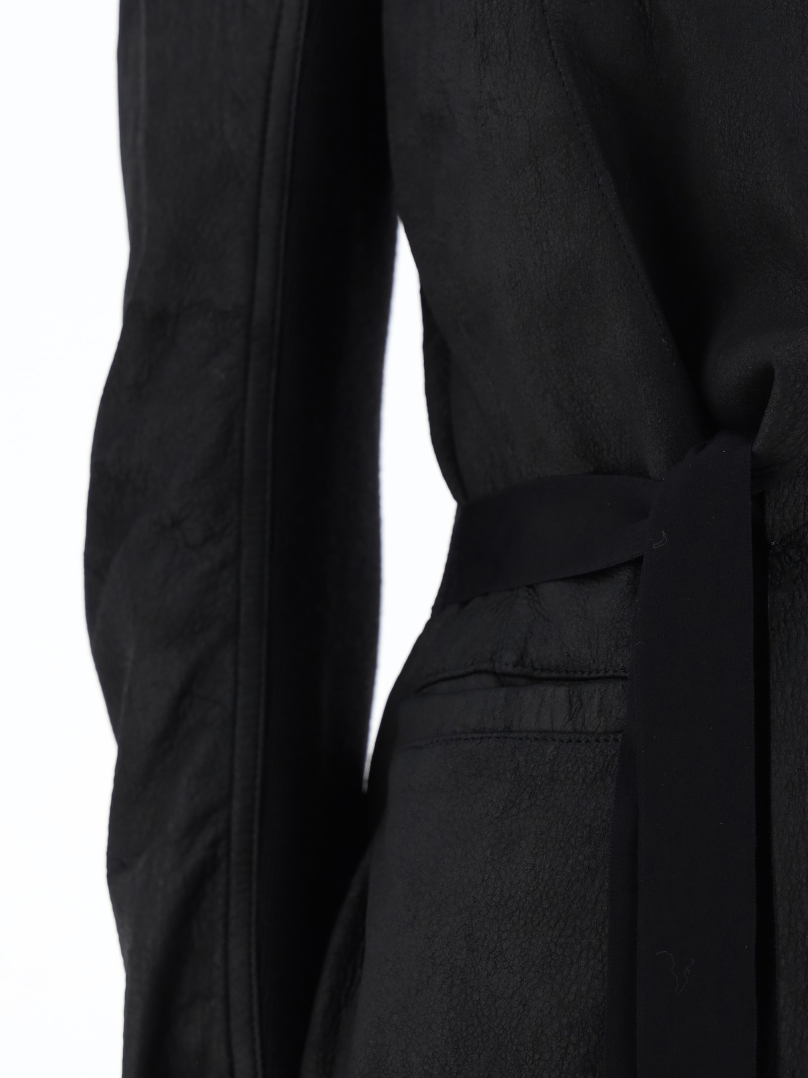 Shop Rick Owens Leather Hollywood Jacket In Black
