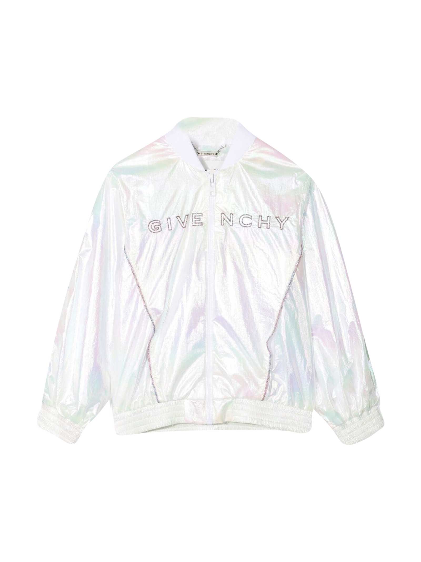 Shop Givenchy White Bomber Jacket In Bianco
