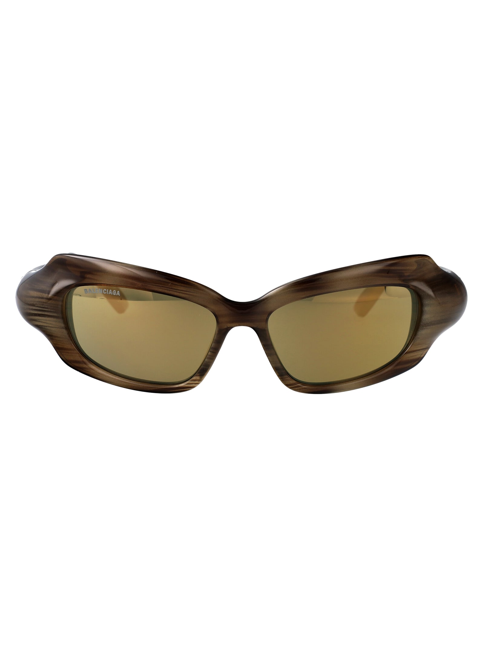 Balenciaga Injectate Havana Sunglasses In Havana-havana-bronze
