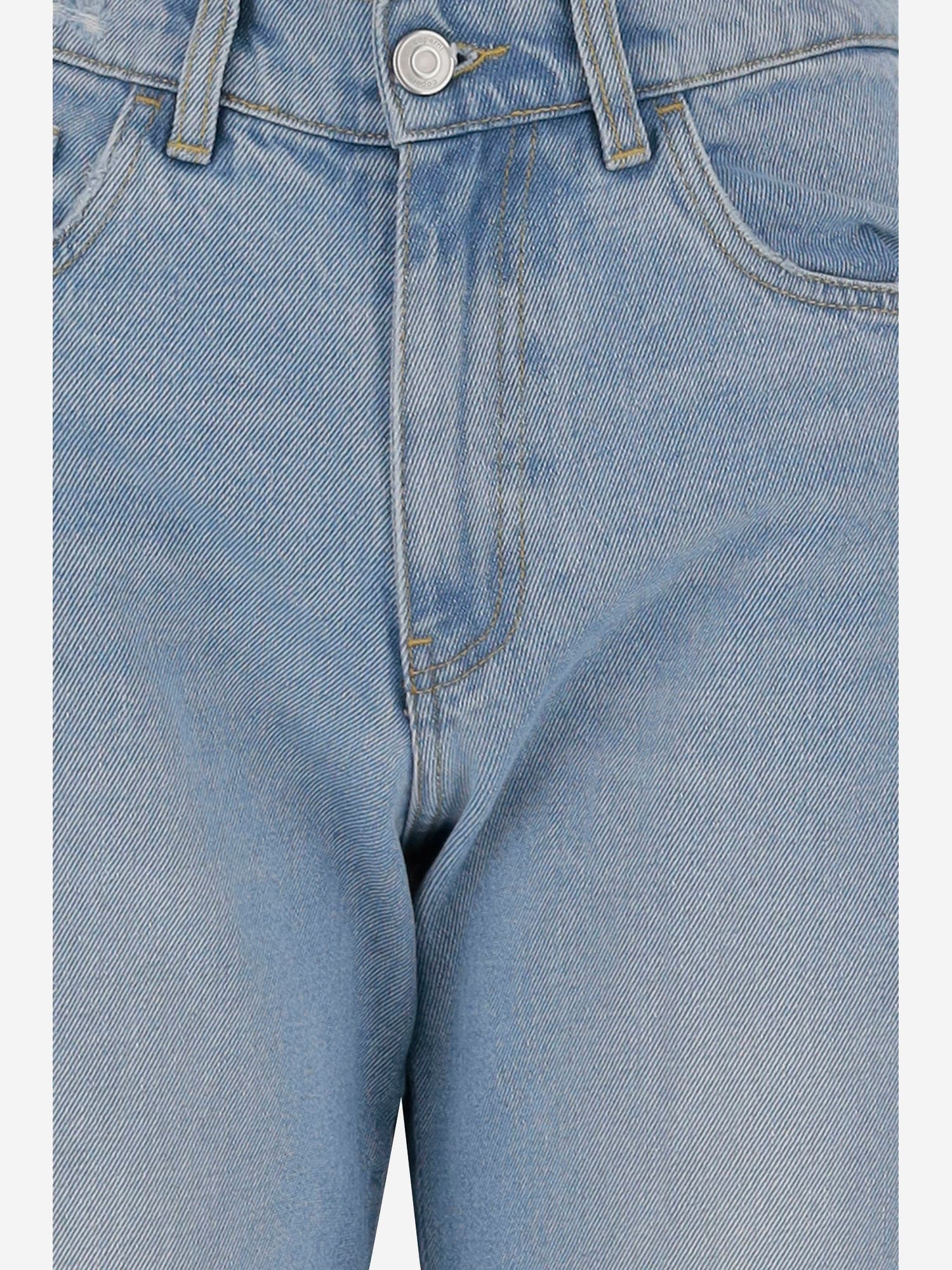 Shop Coperni Cotton Denim Jeans In Light Denim