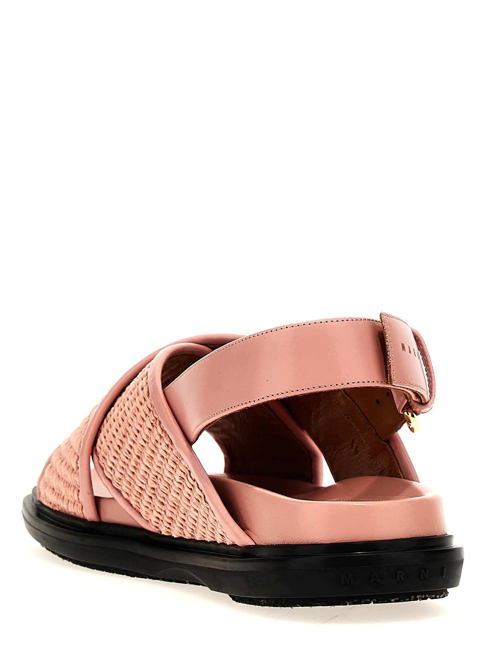 Shop Marni Fussbet Sandals In Pink