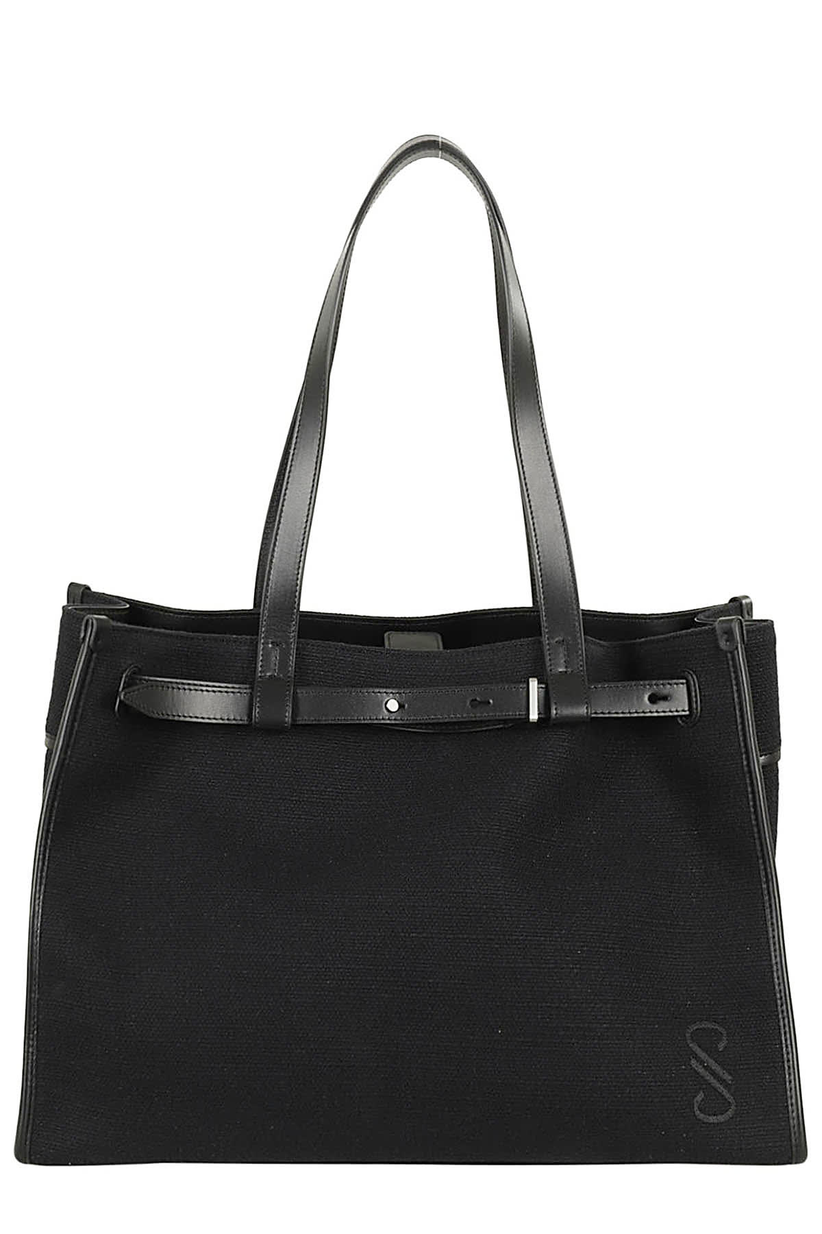 Shop Proenza Schouler Belted Tote In Canvas In Black