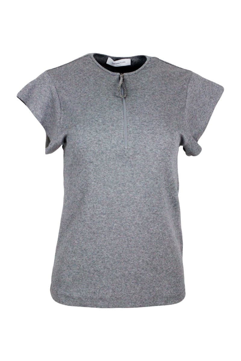 Shop Fabiana Filippi T-shirt In Grey