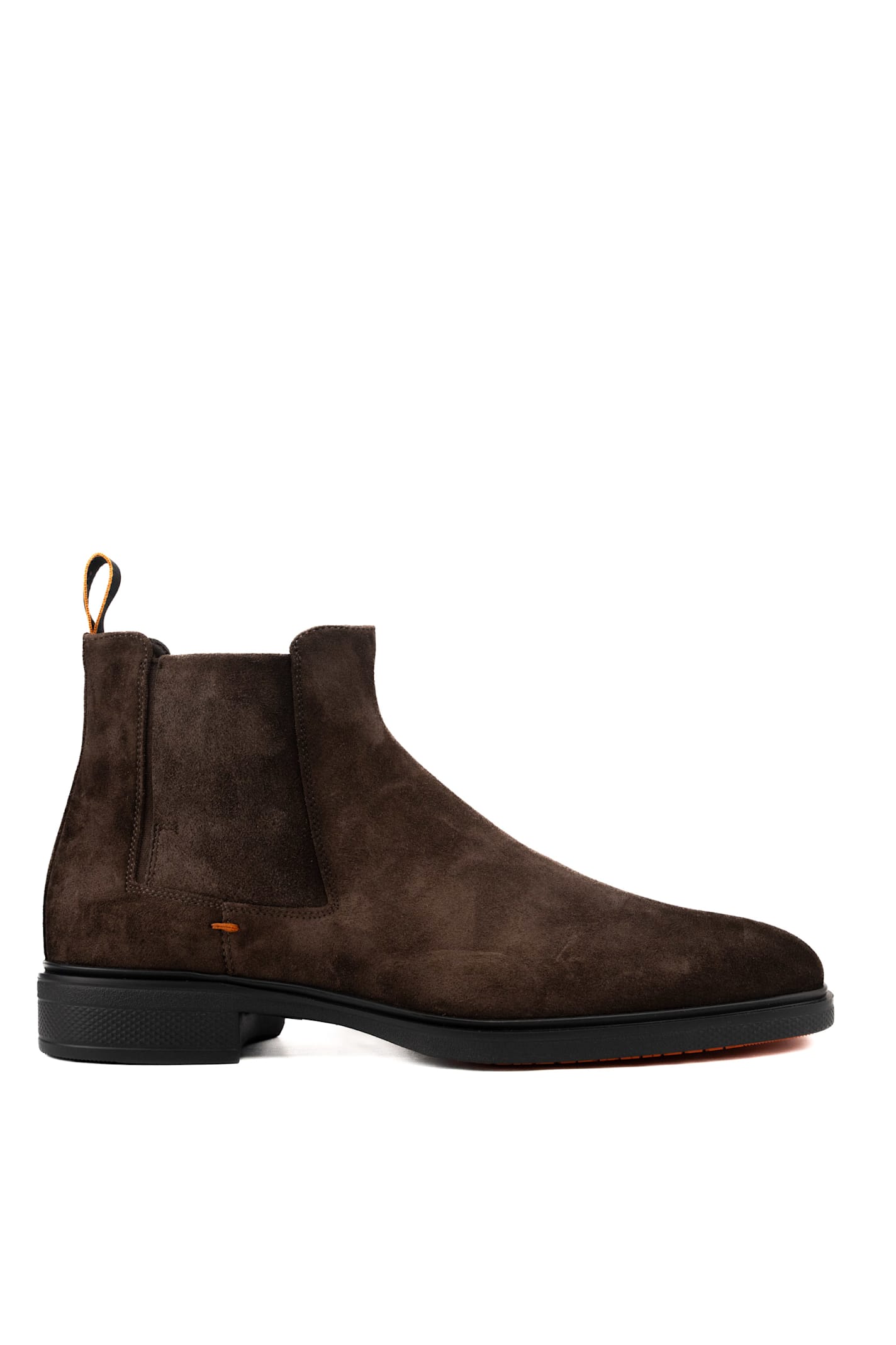 Shop Santoni Suede Chelsea Boots In Tpu Aran+eva Nero