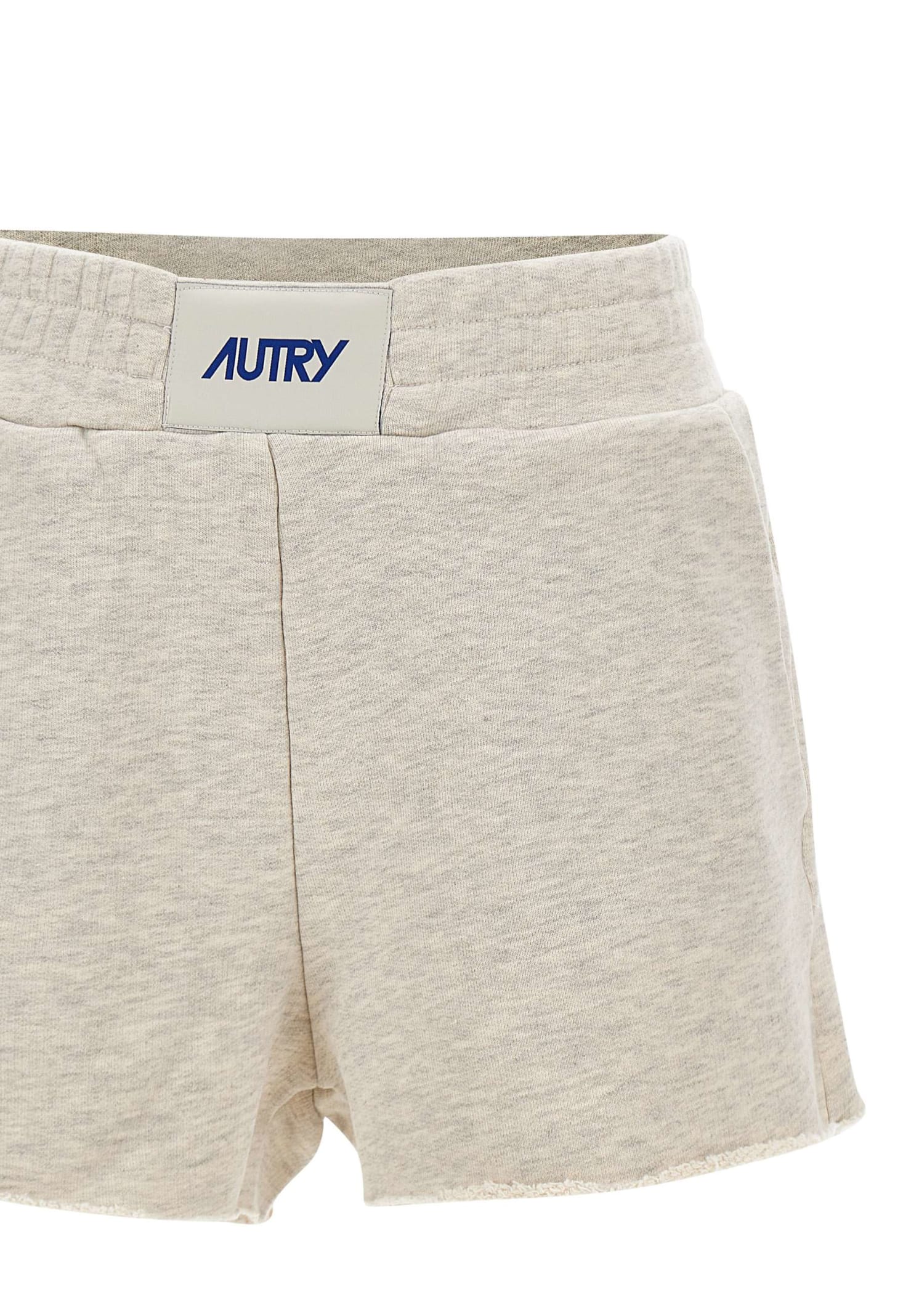 Shop Autry Cotton Shorts Main Wom Apparel In Grey