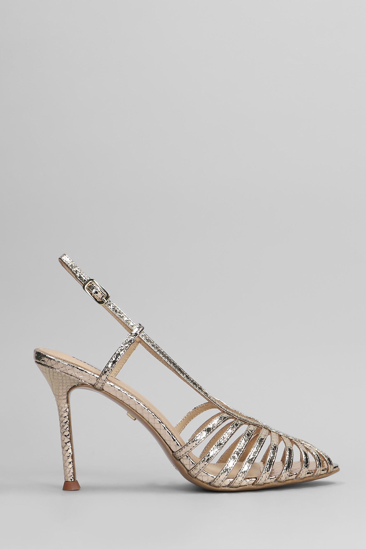 Diana 95 Sandals In Platinum Leather