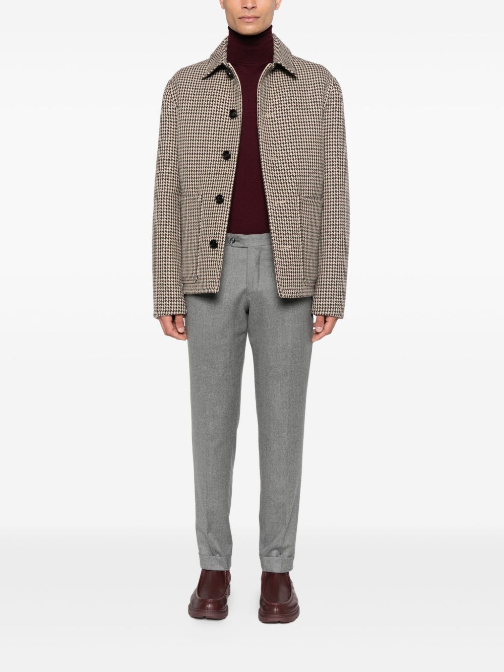 Paolo Pecora Wool Turtleneck Sweater In Red