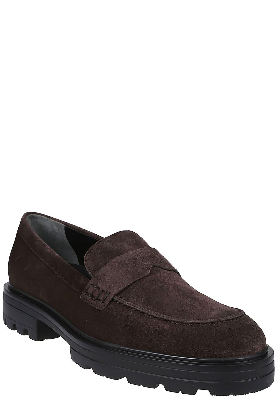 Shop Hogan H673 Slip-on Loafers In Palissandro