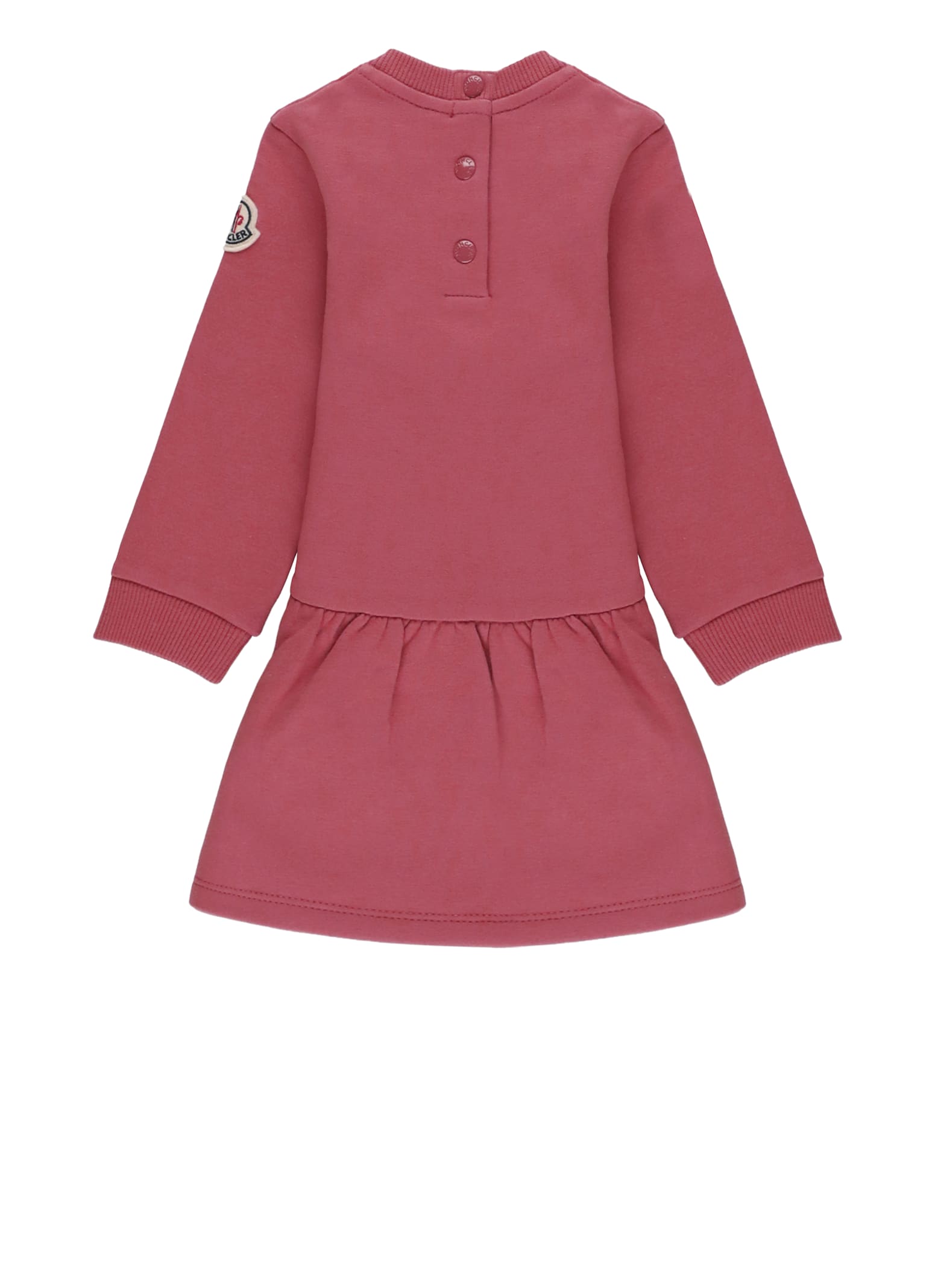 Moncler Dress With Logo In Red