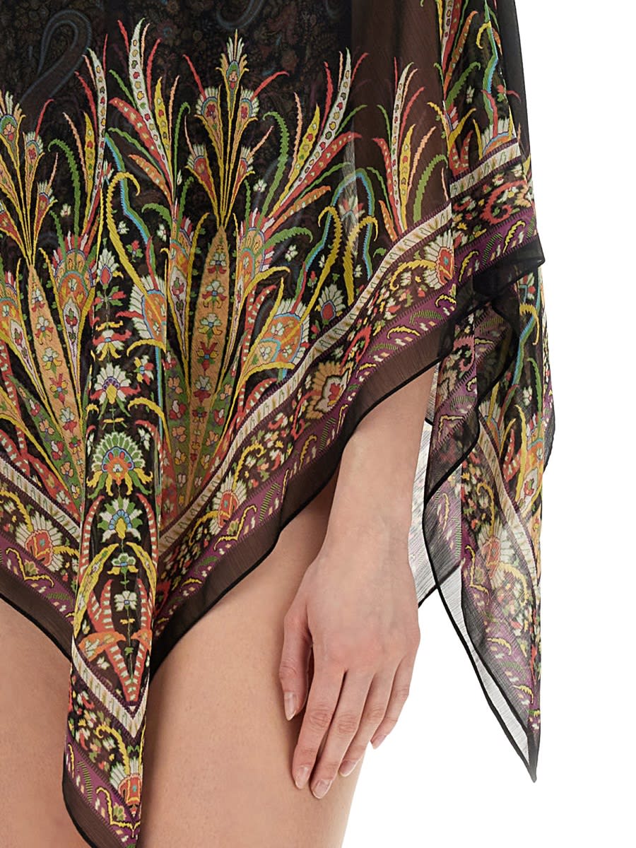 Shop Etro Caftan With Paisley Print In Multicolour