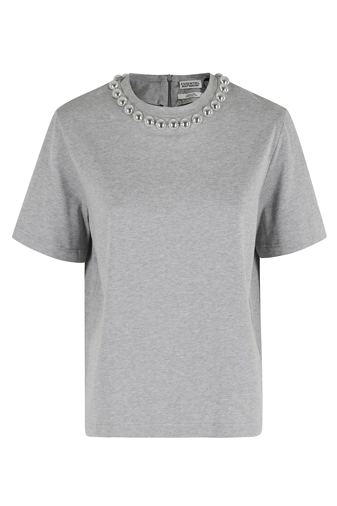 Essentiel Antwerp Intenso Silver Balls Tshirt In Gray