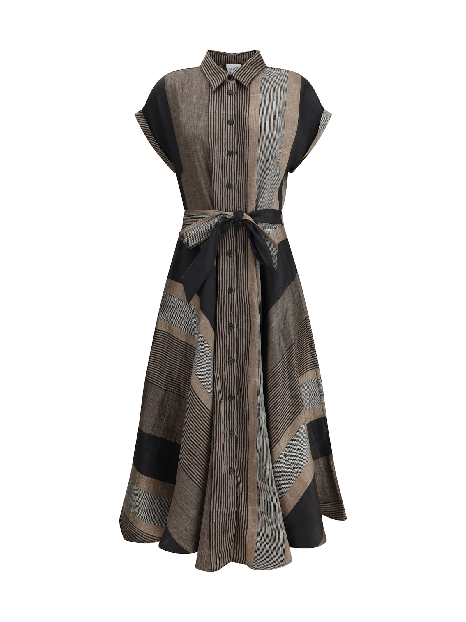 Sara Roka Chemisier Striped Dress