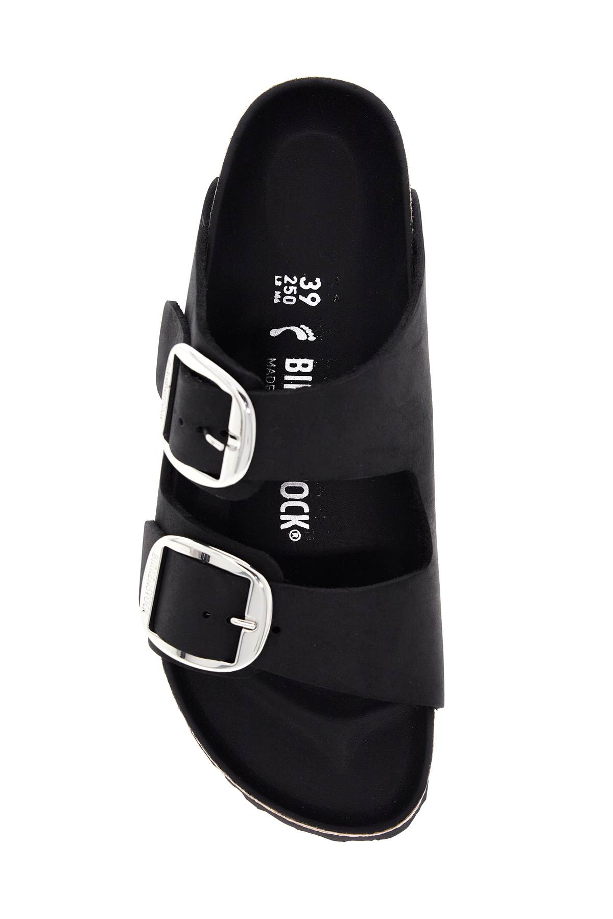 Birkenstock Big Buckle Arizona Slides In Black