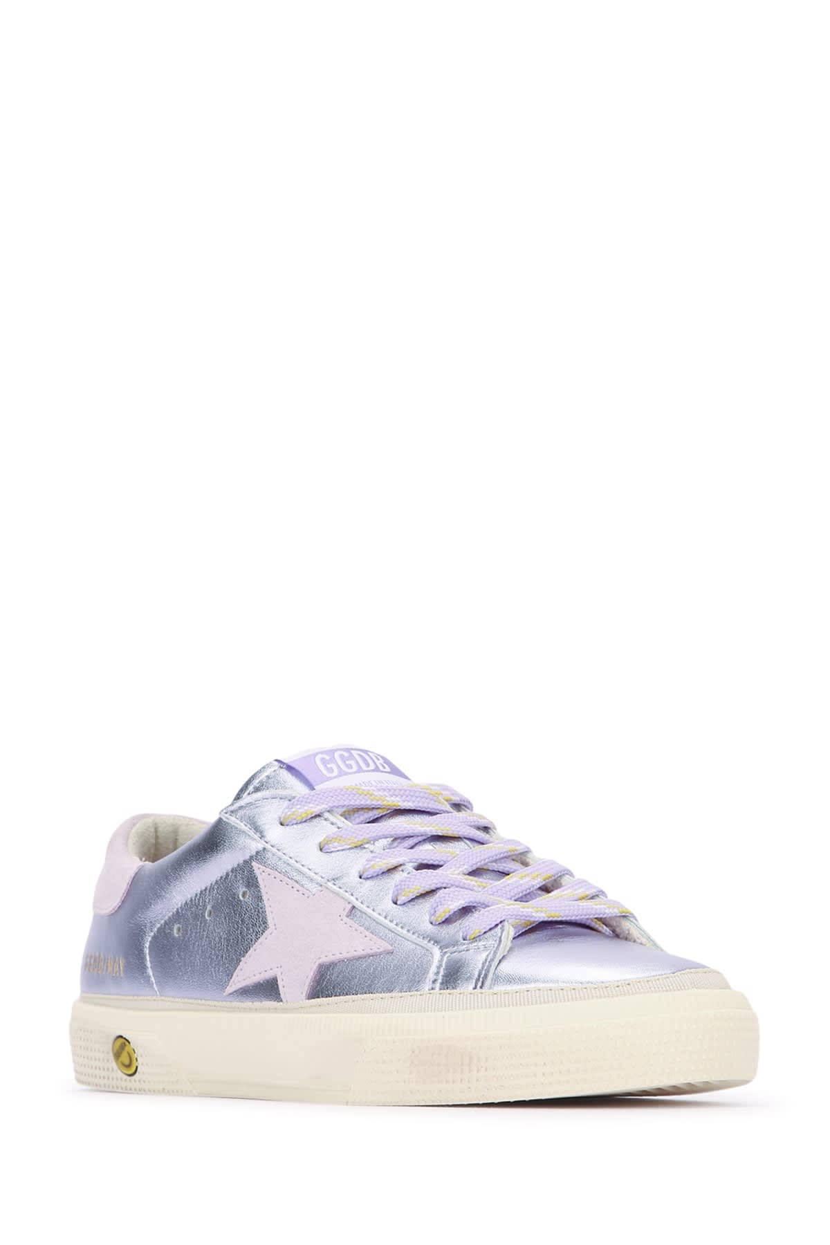 Golden Goose May Laminated Nappa Upper In Metallic