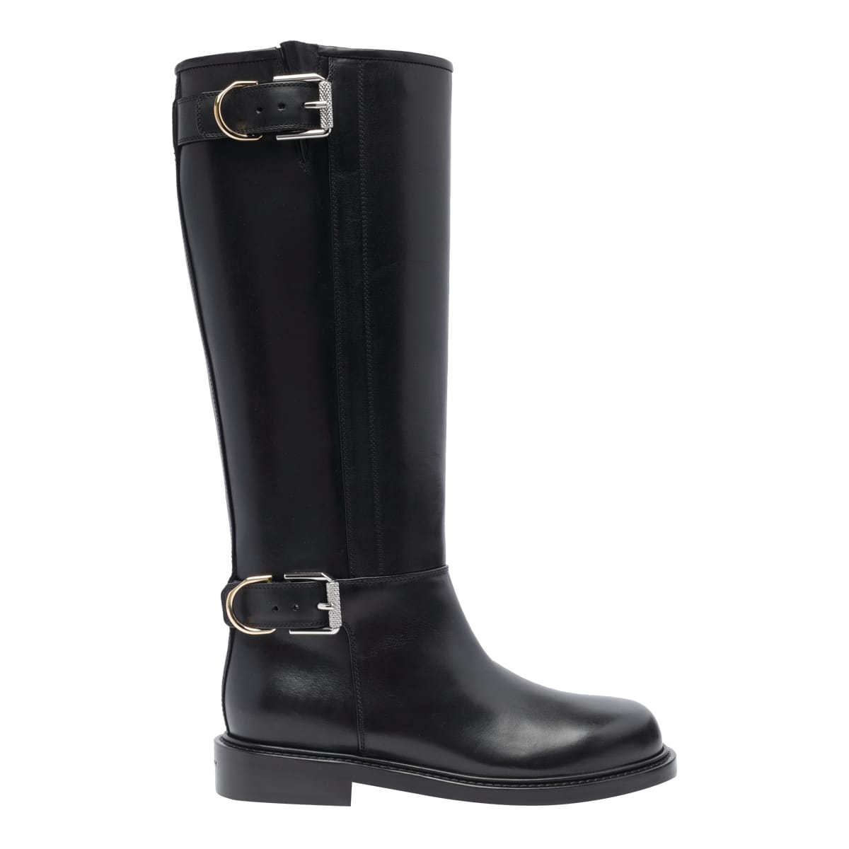 Shop Givenchy Voyou Flat Boots In Black