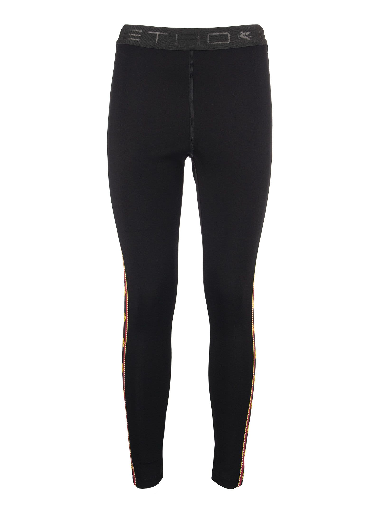 Etro Jersey Leggings With Embroidered Band